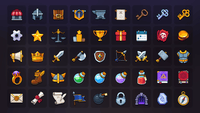 2D equipment and item UI icons for fantasy games by LAYERLAB