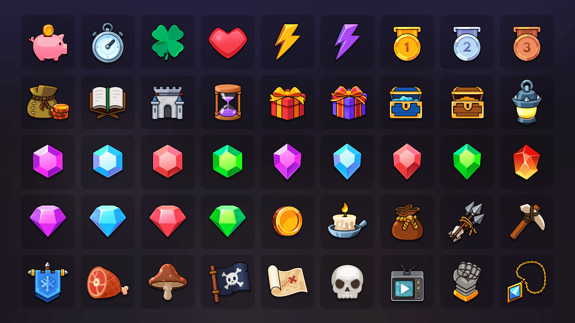 Fantasy magic and skill UI icons by LAYERLAB optimized for RPG games