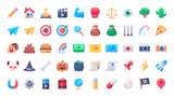 LAYERLAB 2D simple icons optimized for buttons and HUD interfaces