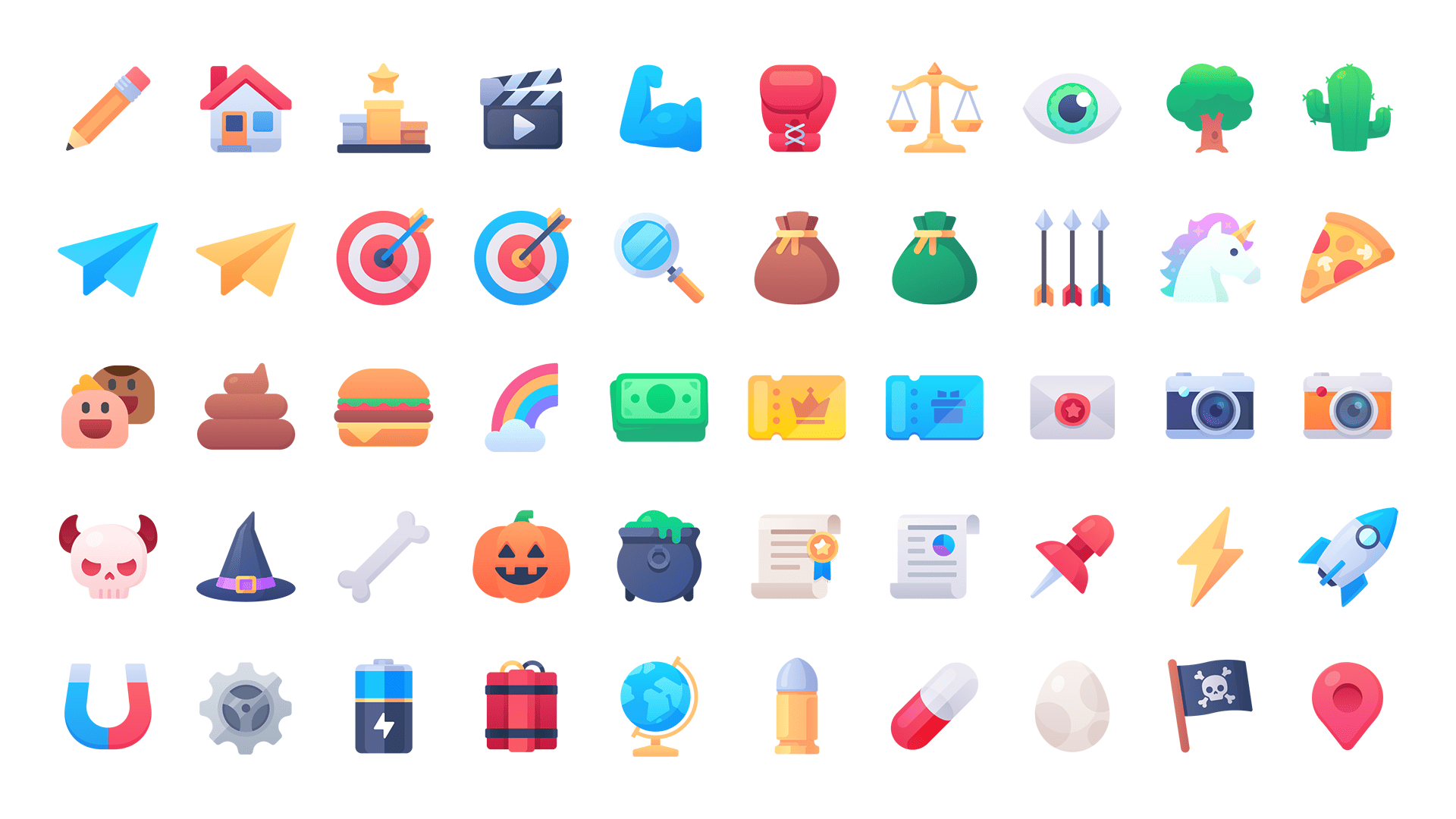 LAYERLAB 2D simple icons optimized for buttons and HUD interfaces