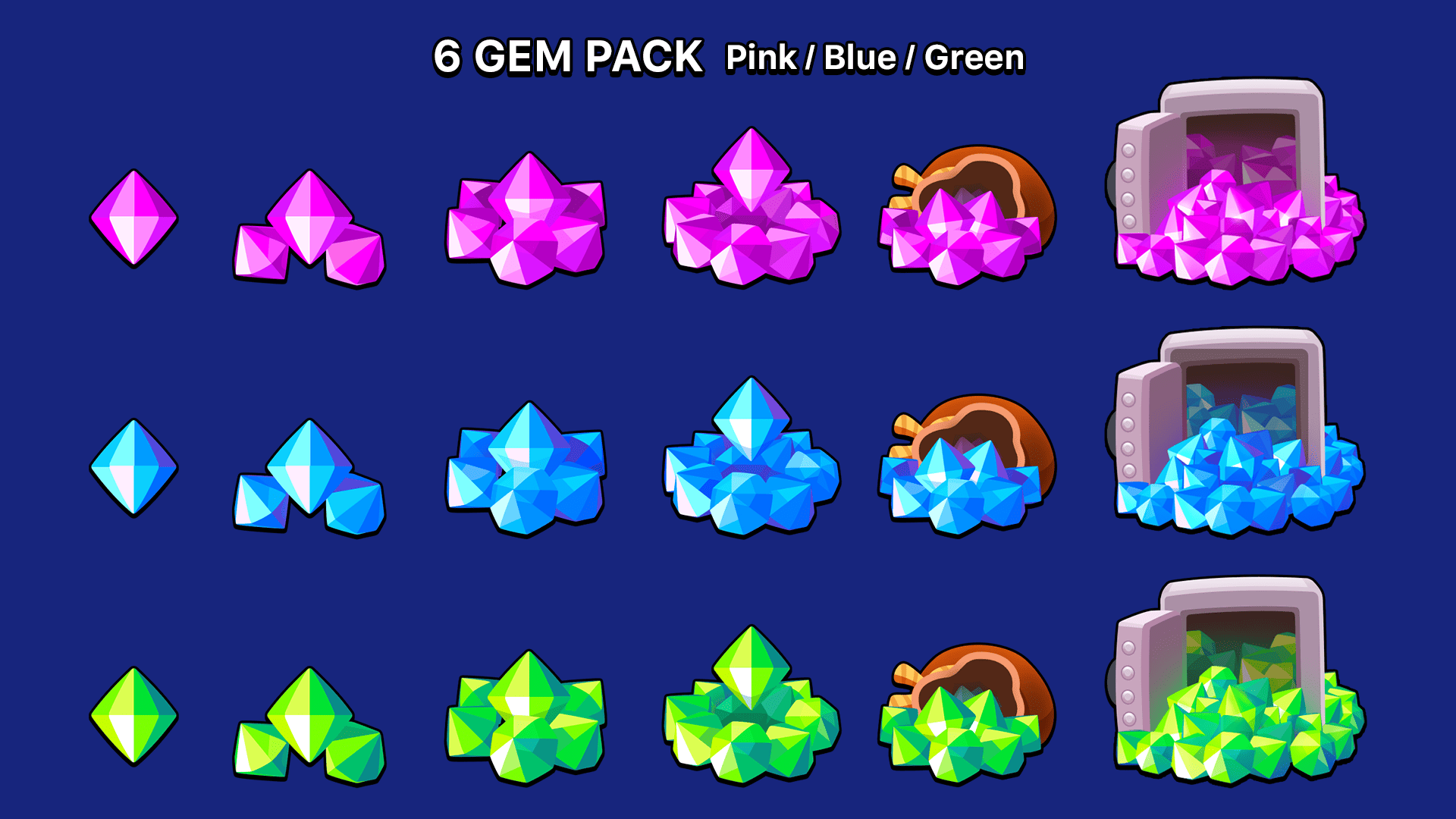 2D currency and package icons for game shop UI by LAYERLAB