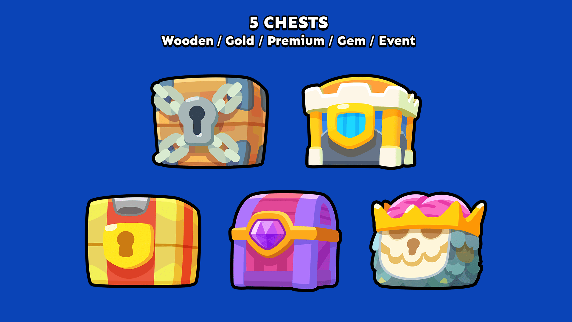 2D currency and product package icons for game shop UI by LAYERLAB