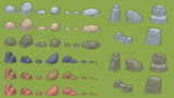 2D minimal environment prop from LAYERLAB Shop, featuring a simple, stylized map with clean lines and geometric design.