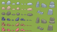 2D minimal environment prop from LAYERLAB Shop, featuring a simple, stylized map with clean lines and geometric design.