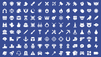 LAYERLAB flat style pictogram icons designed for game UI and gameplay systems