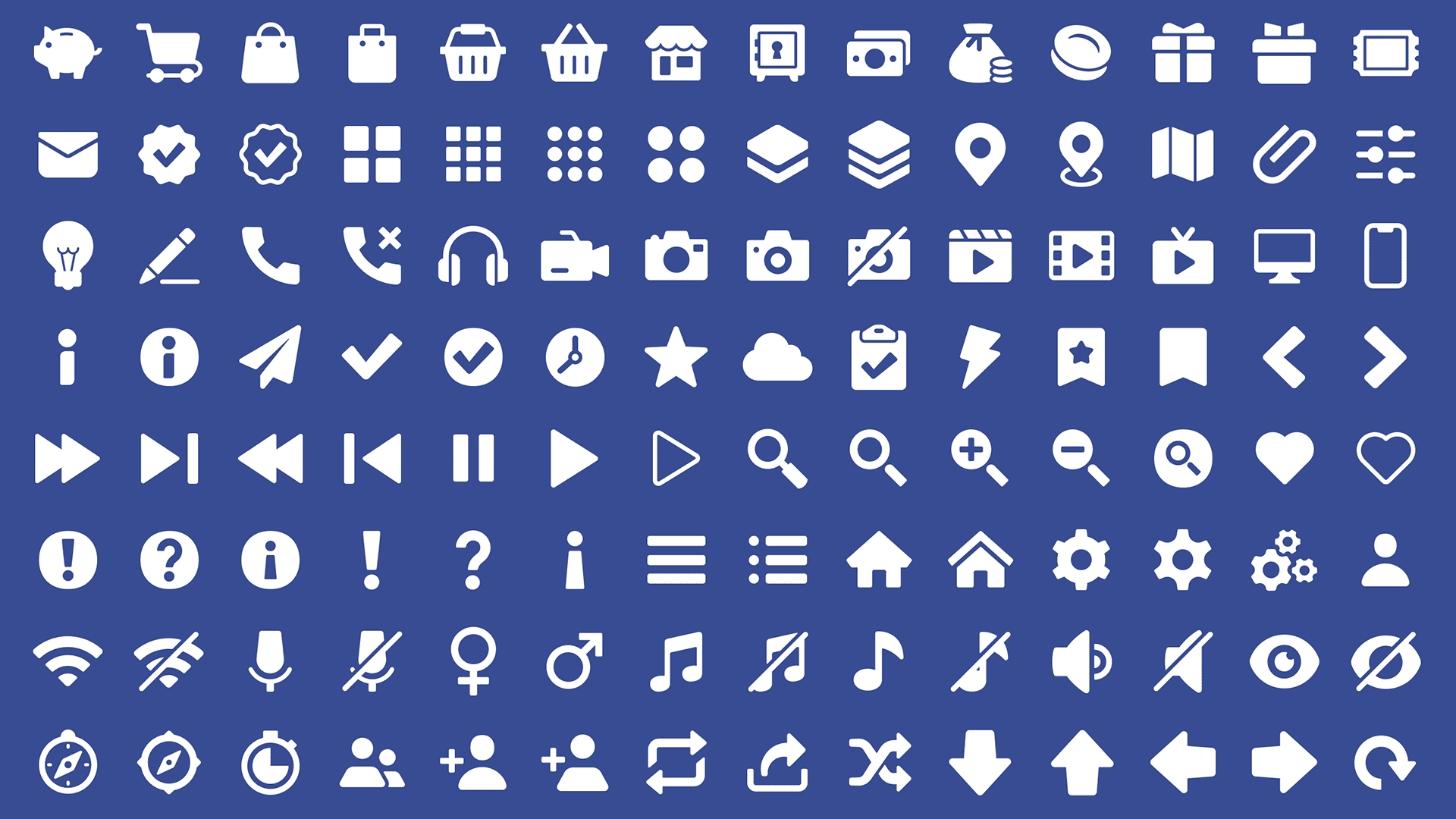 LAYERLAB pictogram icon set for buttons, HUDs, menus, and popups
