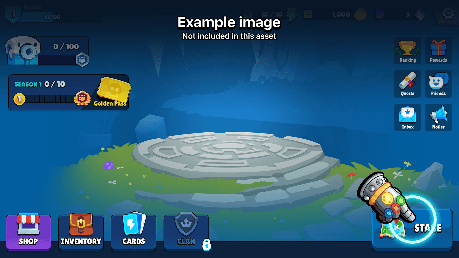 LAYERLAB 2D tutorial hand icons for visual touch guidance in game UI