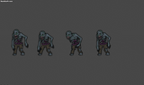 Animated 2D undead characters from LAYERLAB Shop, featuring creepy zombie and ghost designs for gaming or art projects.