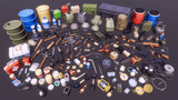 3D casual survival props by LAYERLAB Shop, featuring realistic survival gear and accessories for 3D modeling and gaming projects.