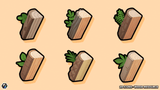 Set of 2D wood resource icons featuring natural wood textures and designs by LAYERLAB Shop.