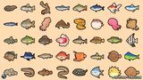 Layerlab Shop 2D Fish Icon, detailed digital icon illustration representing a fish for use in web or graphic design.