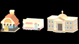 3D casual props building model by LAYERLAB Shop, detailed miniature structure for creative projects or visual displays