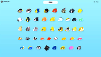 3D fish character model by LAYERLAB Shop, detailed animated aquatic creature for digital projects or 3D design.