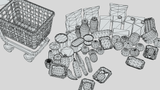 3D Mart Object prop by LAYERLAB Shop, detailed digital 3D model for creative projects, shown in a realistic render.