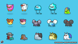 2D minimal enemy monster sprite – simple cartoon monster character for mobile and casual games