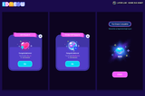 Neon2 interface design by LAYERLAB Shop, featuring vibrant neon style elements and layered PSD file for customization.