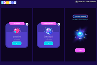 레이어스토어의 Neon2 인터페이스 디자인. 생동감 있는 네온 스타일 요소와 커스터마이징용 레이어 PSD 파일.