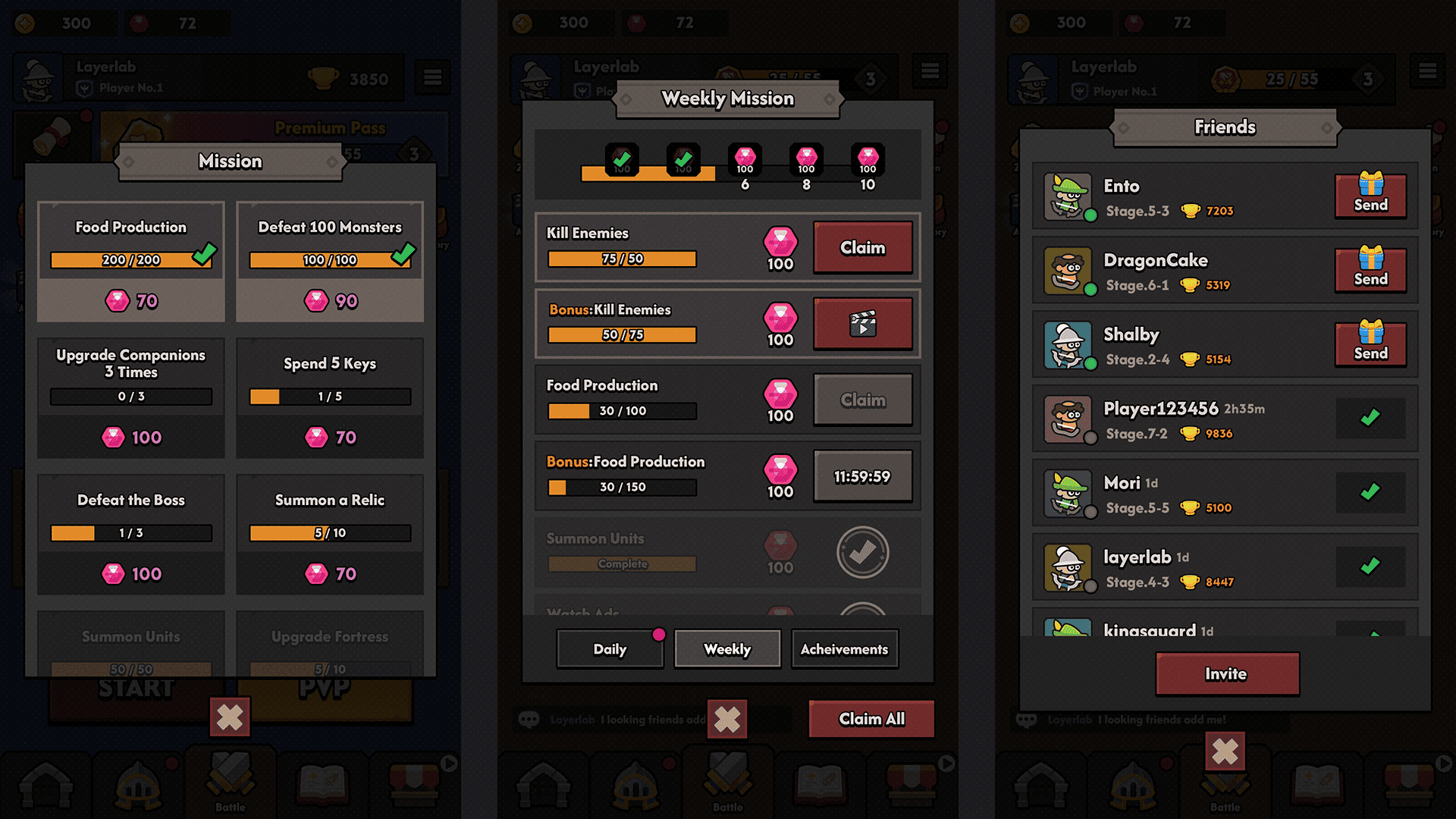 Minimal dark game interface GUI Pro by LAYERLAB Shop, featuring sleek, dark-themed design with clean lines and intuitive layout.