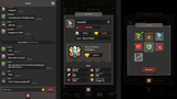 Minimalist dark game interface by LAYERLAB Shop, featuring sleek, modern design elements for gaming or user interface use.