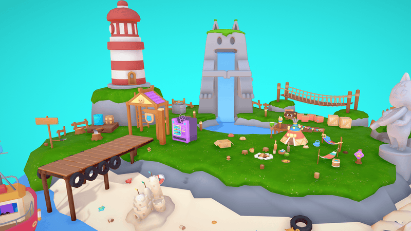 3D casual island prop by LAYERLAB Shop featuring colorful tropical scenery and detailed textured surfaces.