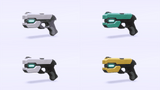 3D Sci-Fi gun prop by LAYERLAB Shop, detailed futuristic weapon with metallic finish and sci-fi design.