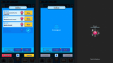 Minimal GUI interface for game design by LAYERLAB Shop featuring blue color scheme and customizable PSD file.
