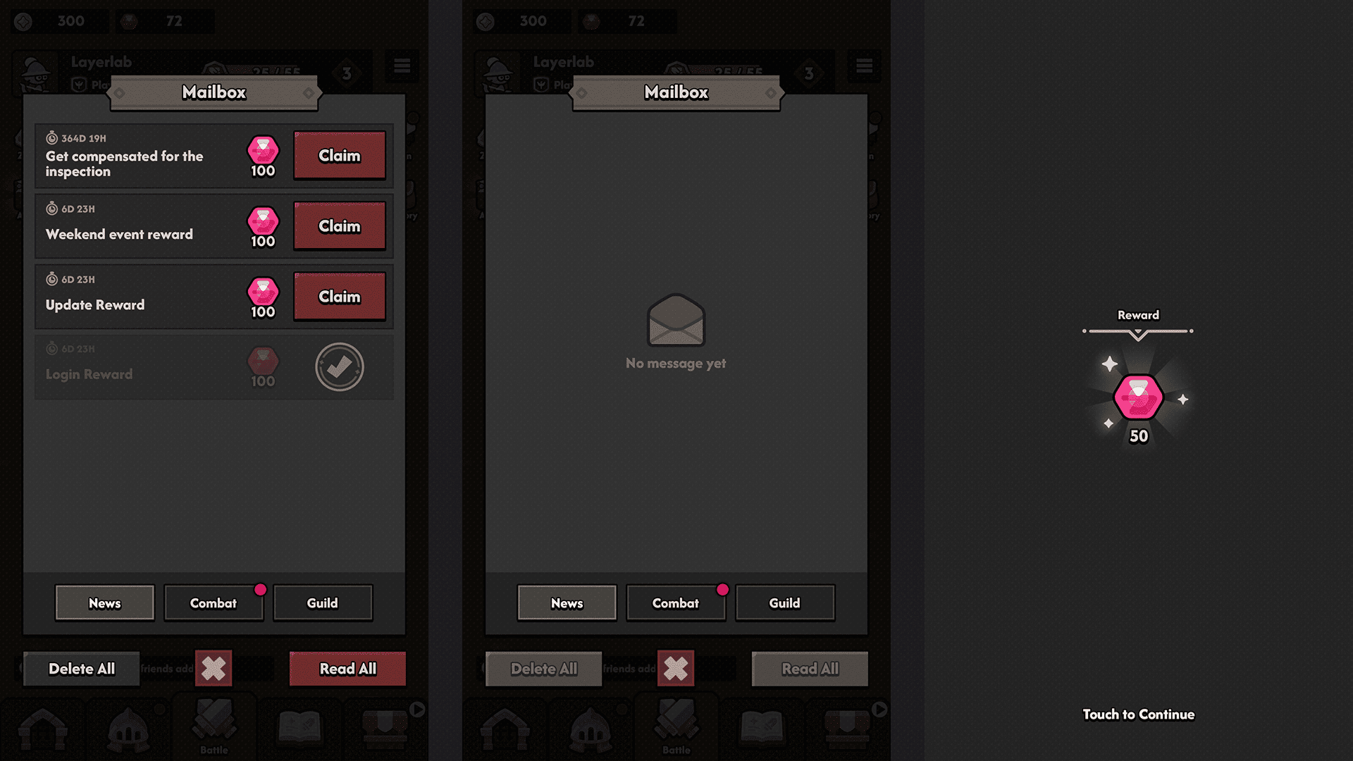 Minimal dark game interface by LAYERLAB Shop, featuring sleek, dark-themed design and user-friendly layout for gaming applications.