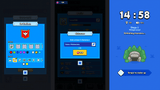 Minimal blue GUI interface design by LAYERLAB Shop, featuring sleek game-themed graphics and a layered PSD file for customization.