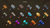 2D casual weapon icons from LAYERLAB Shop, featuring various stylized weapon illustrations in a modern icon style.