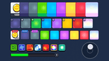 GUI Pro Super Casual interface by LAYERLAB Shop displayed on screen with colorful, modern design elements and user interface components.