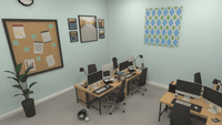 3D office interior props by LAYERLAB Shop, featuring modern furniture and decor elements for realistic office scene visualization.