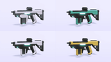 3D sci-fi gun prop from LAYERLAB Shop, detailed futuristic weapon with metallic and glowing elements.