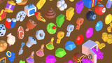 3D game icons set by LAYERLAB Shop featuring basic design elements for digital gaming interfaces.