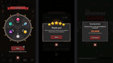 Minimal dark game interface by LAYERLAB Shop, featuring sleek, dark-themed design elements and user interface components.