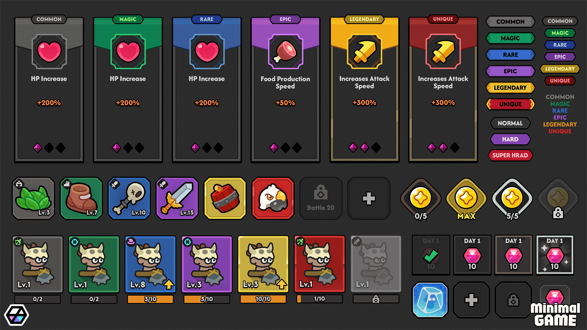 Minimal dark game interface by LAYERLAB Shop, featuring sleek, modern design elements for a clean gaming UI.