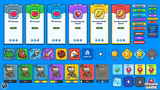 Minimal blue GUI Pro game interface by LAYERLAB Shop featuring sleek design and customizable PSD layers.