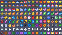 Casual game icon pack by LayerLab featuring economy icons