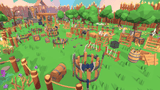 3D medieval props pack by LAYERLAB Shop featuring detailed castle, sword, shield, and medieval accessories for digital design.