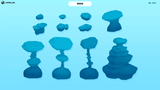 3D Fish character model by LAYERLAB Shop featuring vibrant colors and detailed scales, suitable for digital animation or game design.
