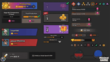 Minimal dark game interface by LAYERLAB Shop for GUI Pro, featuring sleek dark-themed design elements and user interface components.