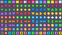 Casual game icon pack by LayerLab featuring UI and symbol icons