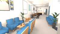 3D office interior prop by LAYERLAB Shop, featuring modern desks, chairs, and office decor in a detailed 3D rendering.