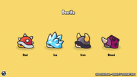 2D minimal enemy monster sprite – simple cartoon monster character for mobile and casual games