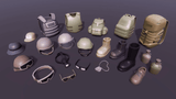 3D Casual Survival props by LAYERLAB Shop, featuring realistic survival gear and accessories for 3D modeling projects.