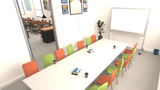 3D office interior prop by LAYERLAB Shop showing modern desks, chairs, and office decor in a realistic 3D rendering.