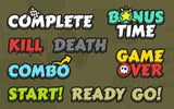 Cartoon military interface popup with action buttons and icons for the GUI by LAYERLAB Shop.