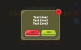 Cartoon military interface by LAYERLAB Shop showing a colorful, animated military-themed popup design for GUI applications.