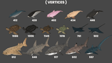 3D fish character model from LAYERLAB Shop, detailed colorful aquatic creature for digital design or animation projects.