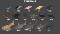 3D fish character model from LAYERLAB Shop, detailed colorful aquatic creature for digital design or animation projects.