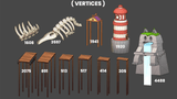 3D casual props island from LAYERLAB Shop, featuring tropical-themed 3D objects and accessories for immersive scene creation.